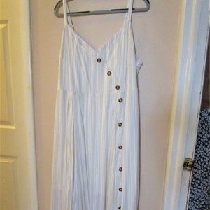 NWT Torrid Light Striped Summer Dress White & Tan Size 3X -22/24
